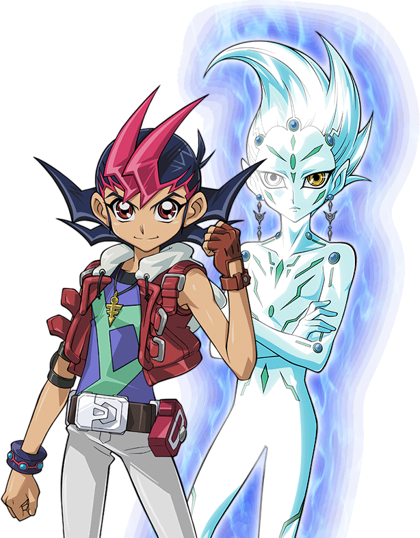 Yuma Tsukumo is the main protagonist of Yu-Gi-Oh! ZEXAL. He is a young Duelist who aspires to be the greatest, despite his amateur skills. He finds himself reluctantly partnered with a Dueling spirit called Astral. Together, they pursue the "Numbers" to recover Astral's scattered memories, becoming a Number Hunter while cultivating his Dueling abilities during their adventures. After being victorious in the World Duel Carnival, Yuma became the Duel Champion of Heartland City. He is also the Original Number's other half that was separated from him, during Astral's battle with Don Thousand long ago.